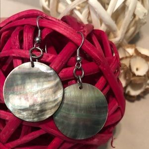 Freshwater pearl shell earrings!